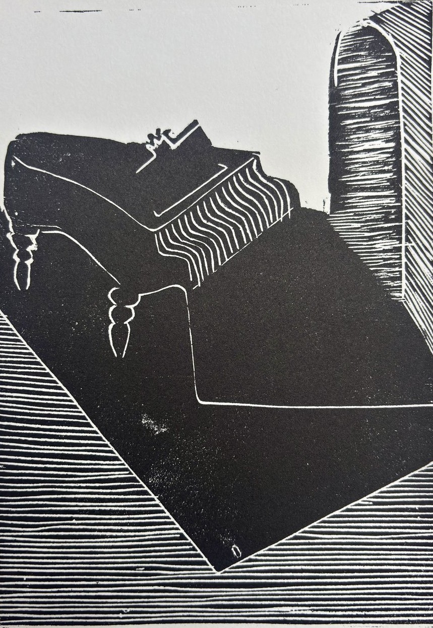 Blatt 3, Flügel — Holzschnitt