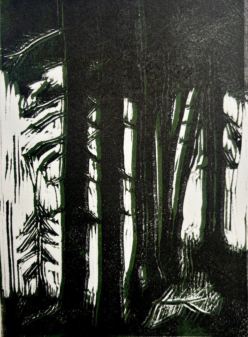 Blatt 5, Waldeinsamkeit — Holzschnitt