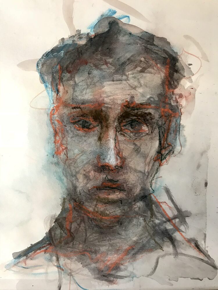 Ohne Titel, 2020, Zeichnung/Aquarell, 32 × 45 cm