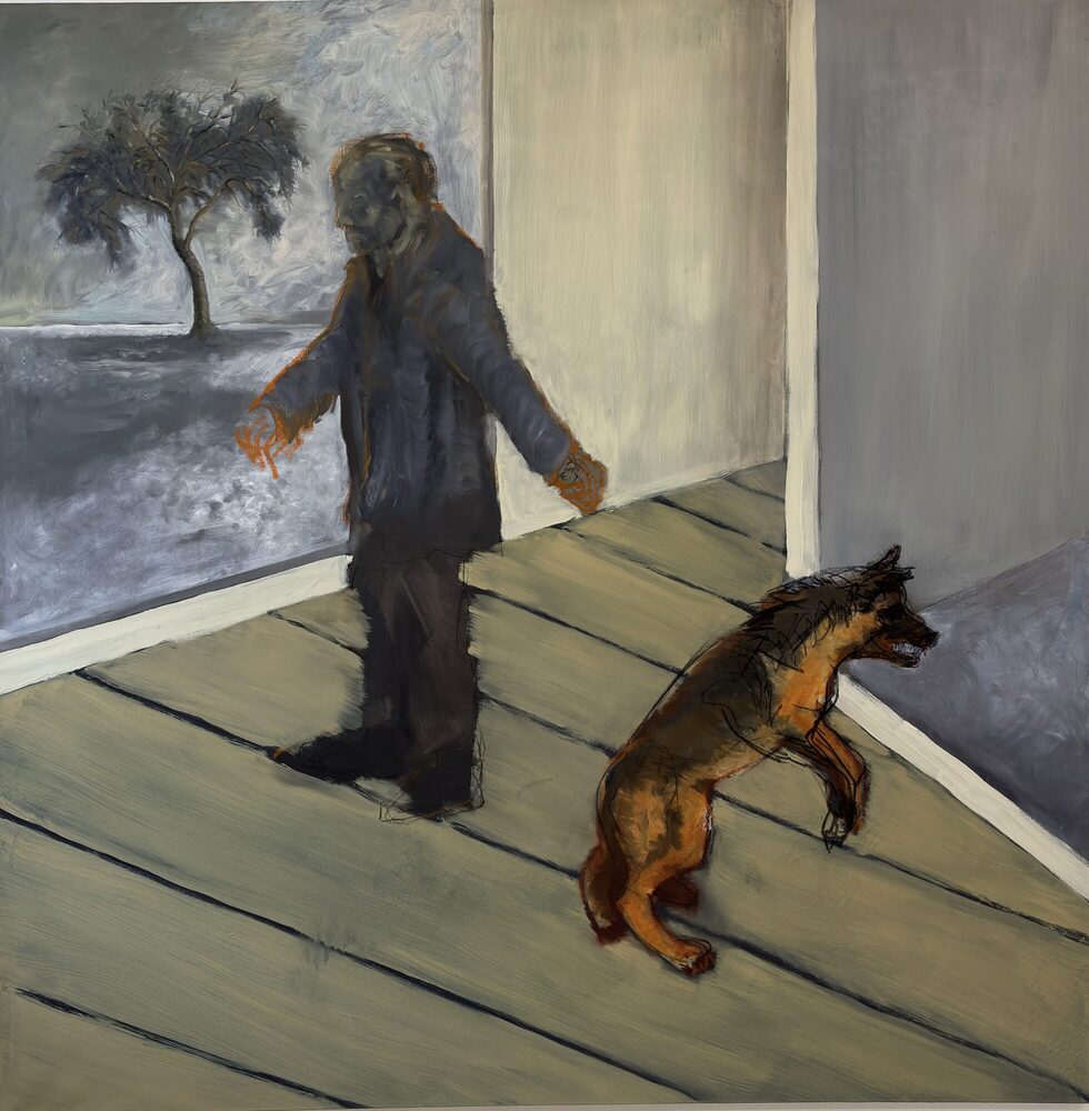 Winterreise, 2024, Öl auf Leinwand, 170 × 170 cm