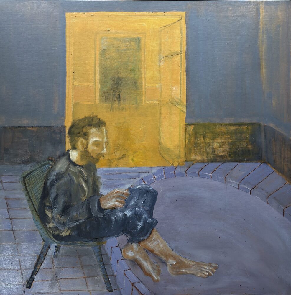 Balthasar, 2023, Öl auf Leinwand, 100 × 100 cm