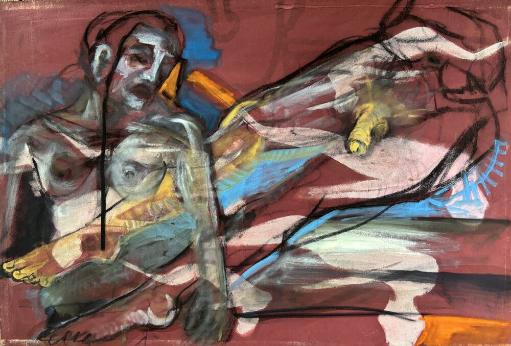 Ohne Titel, 2022, Öl auf Leinwand, 99 × 68 cm