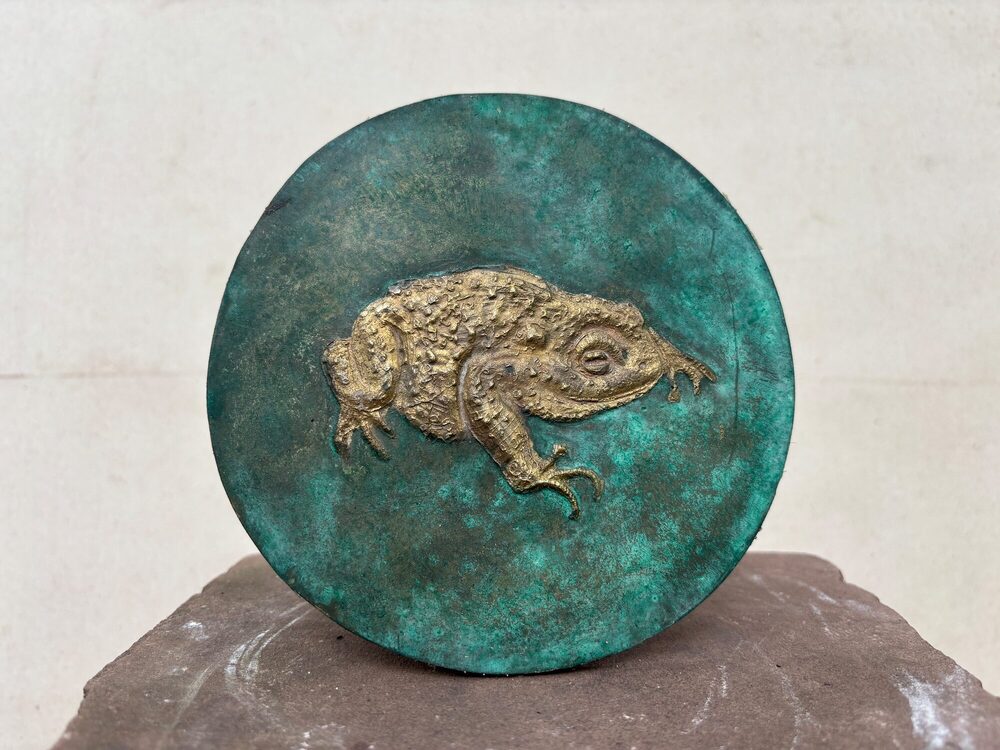 Kröte, 2019, Bronze, 15 × 15 cm